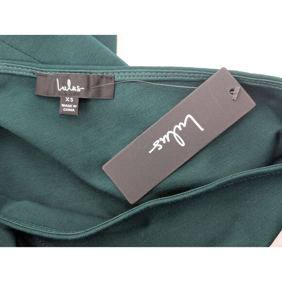 Lulus Green Down to Party One Shoulder Sleeveless Mini Bodycon Dress Size XS - Picture 3 of 8